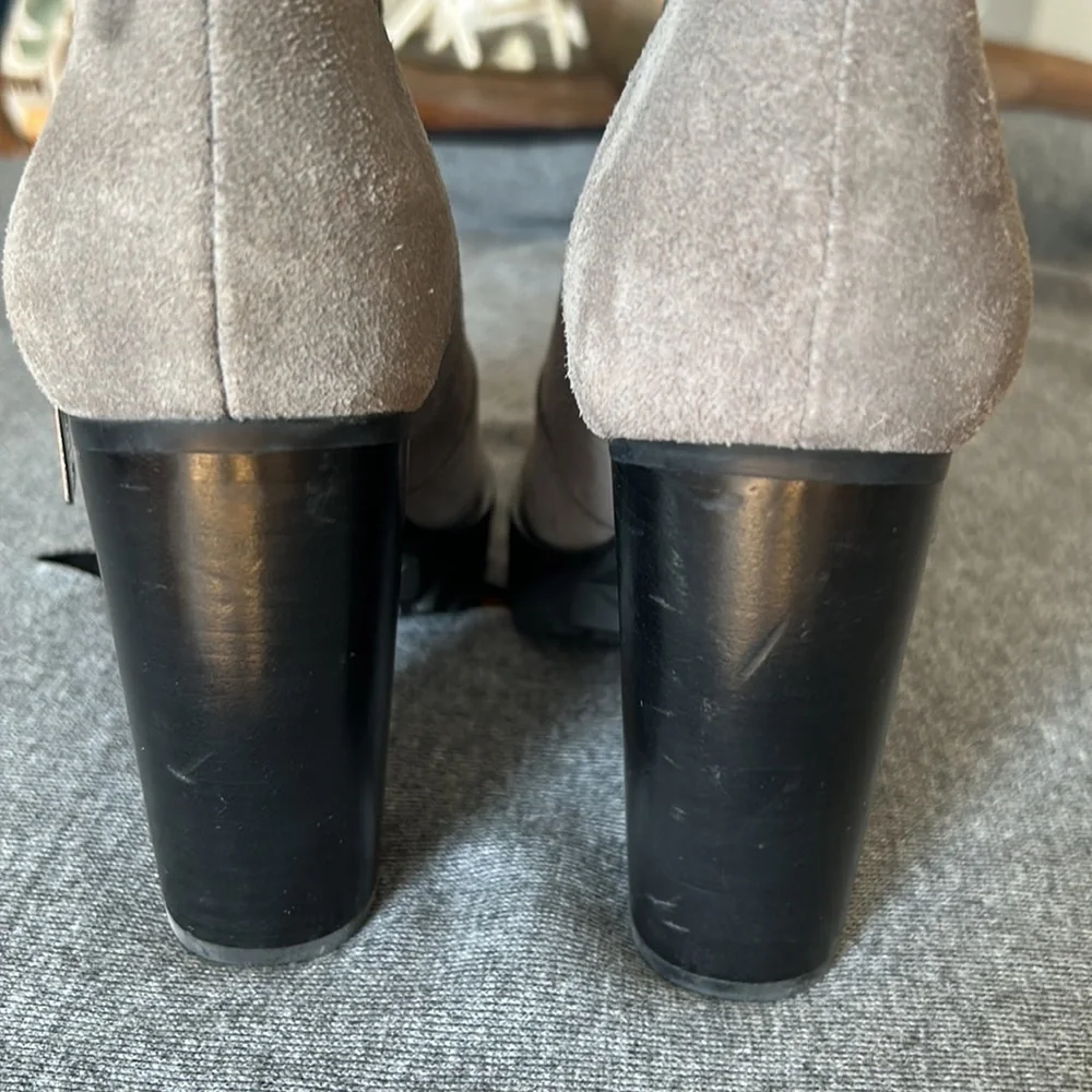 Pre-loved AllSAINTS, Ana Suede blocked heel Ankle booties - Picture 8 of 9